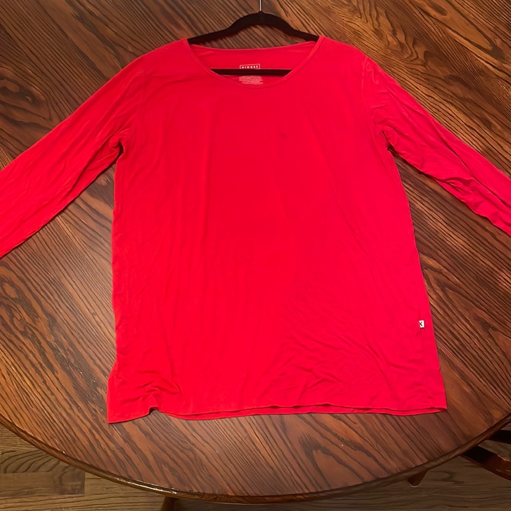 Plain red Kickee long sleeve shirt.